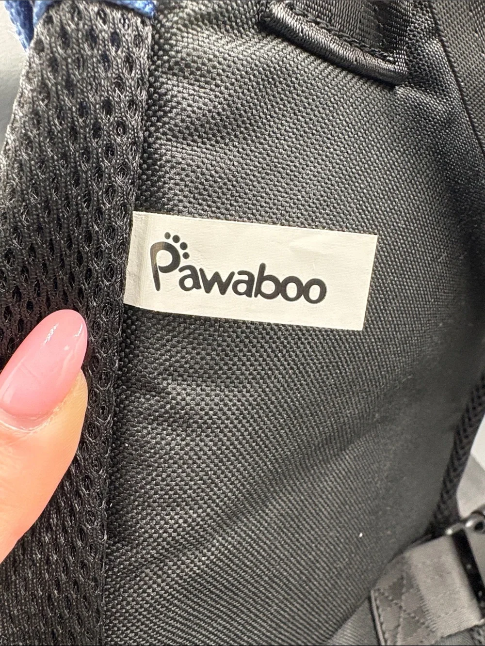 Pawaboo Blue & White Striped Pet Backpack size medium